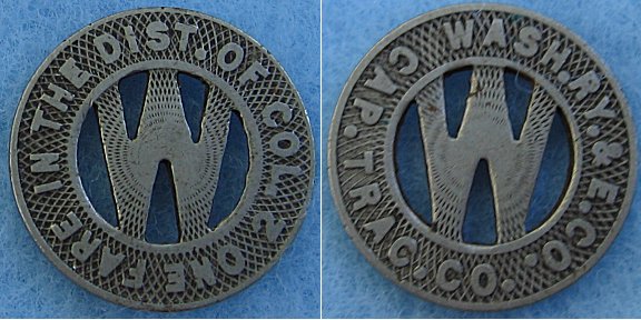 A Capital Traction fare token. Photo from Wikipedia.